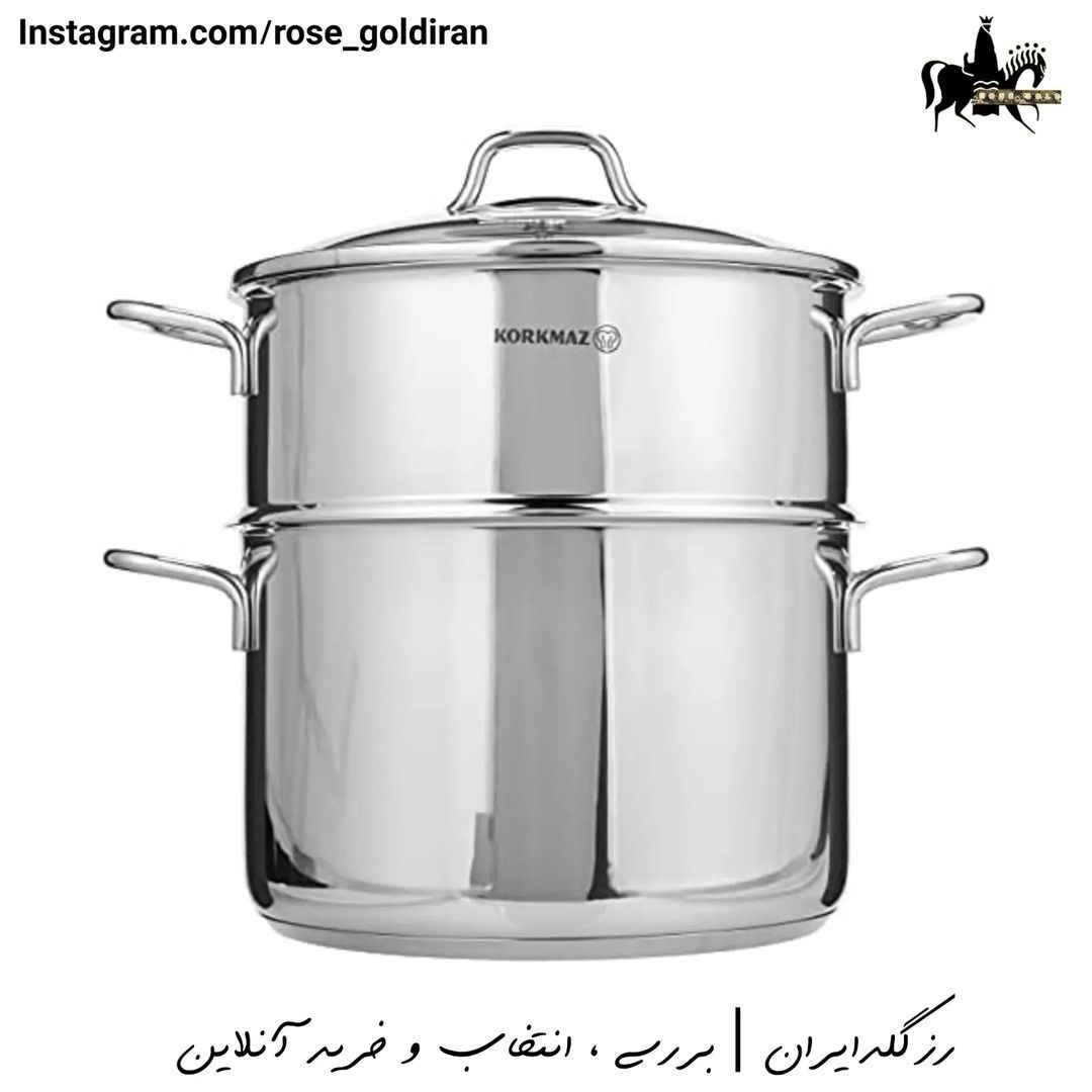 سرویس 3 پارچه بخار پز سایز 20 استیل کرکماز مدل پرلا