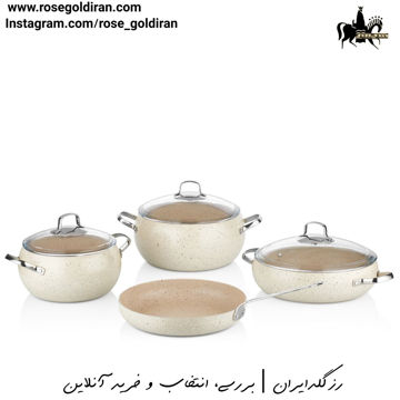 سرویس 7 پارچه نچسب کرکماز مدل موندی - کرم