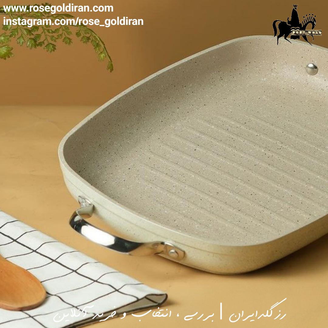 تابه گریل مستطیل نچسب کرکماز مدل گرانیتا سایز 25×35سانتی متر