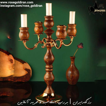 شمعدان چوبی 5 شعله