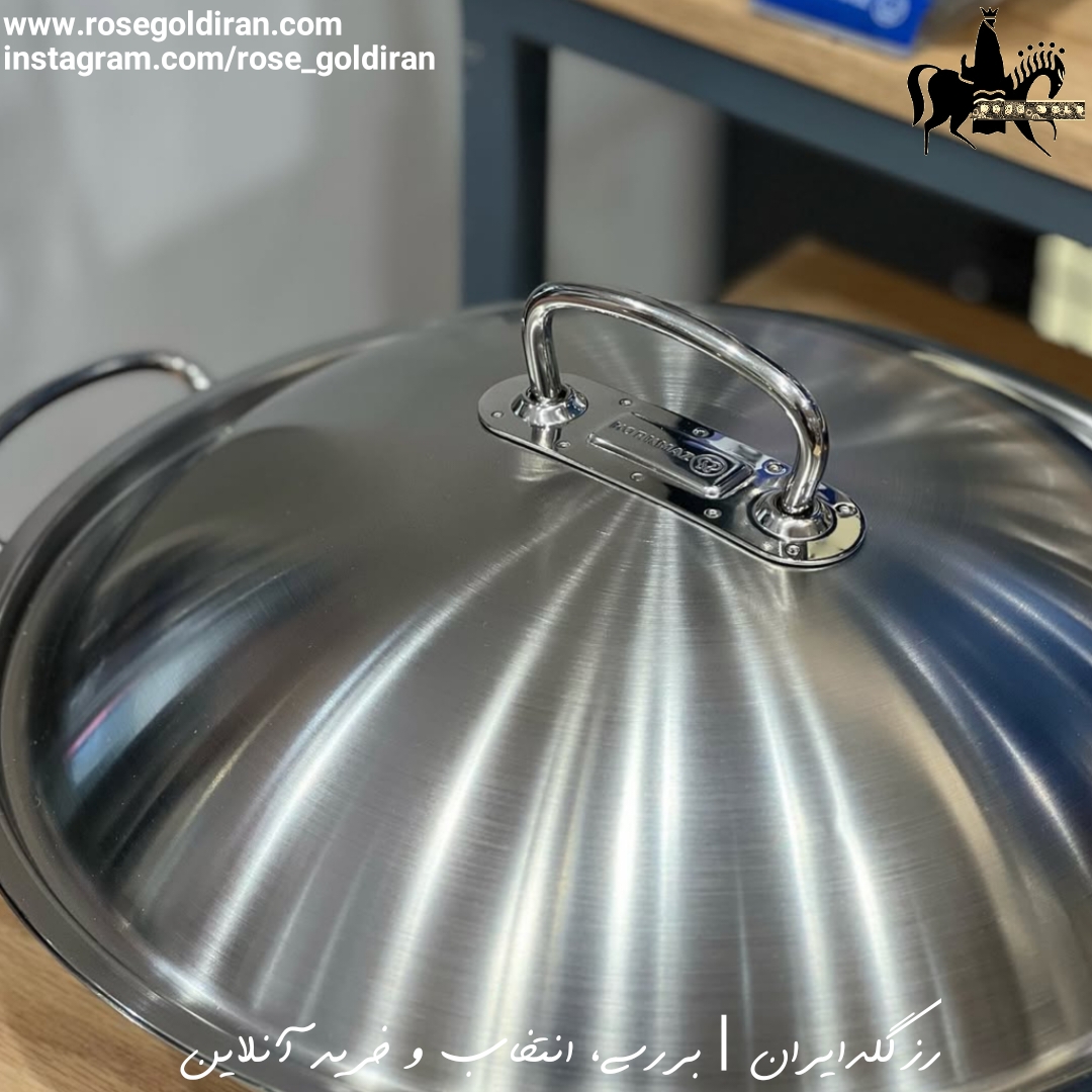 تابه وک دو دسته سایز 36 (درب دار) استیل کرکماز مدل پرولاین