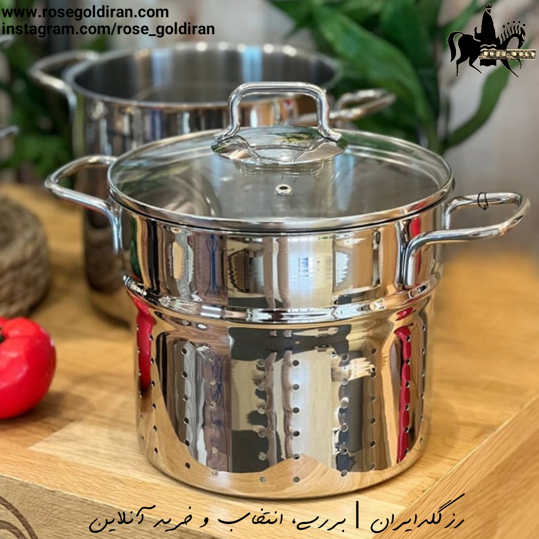 سرویس 3 پارچه پاستا پز سایز 20 استیل کرکماز مدل پرلا
