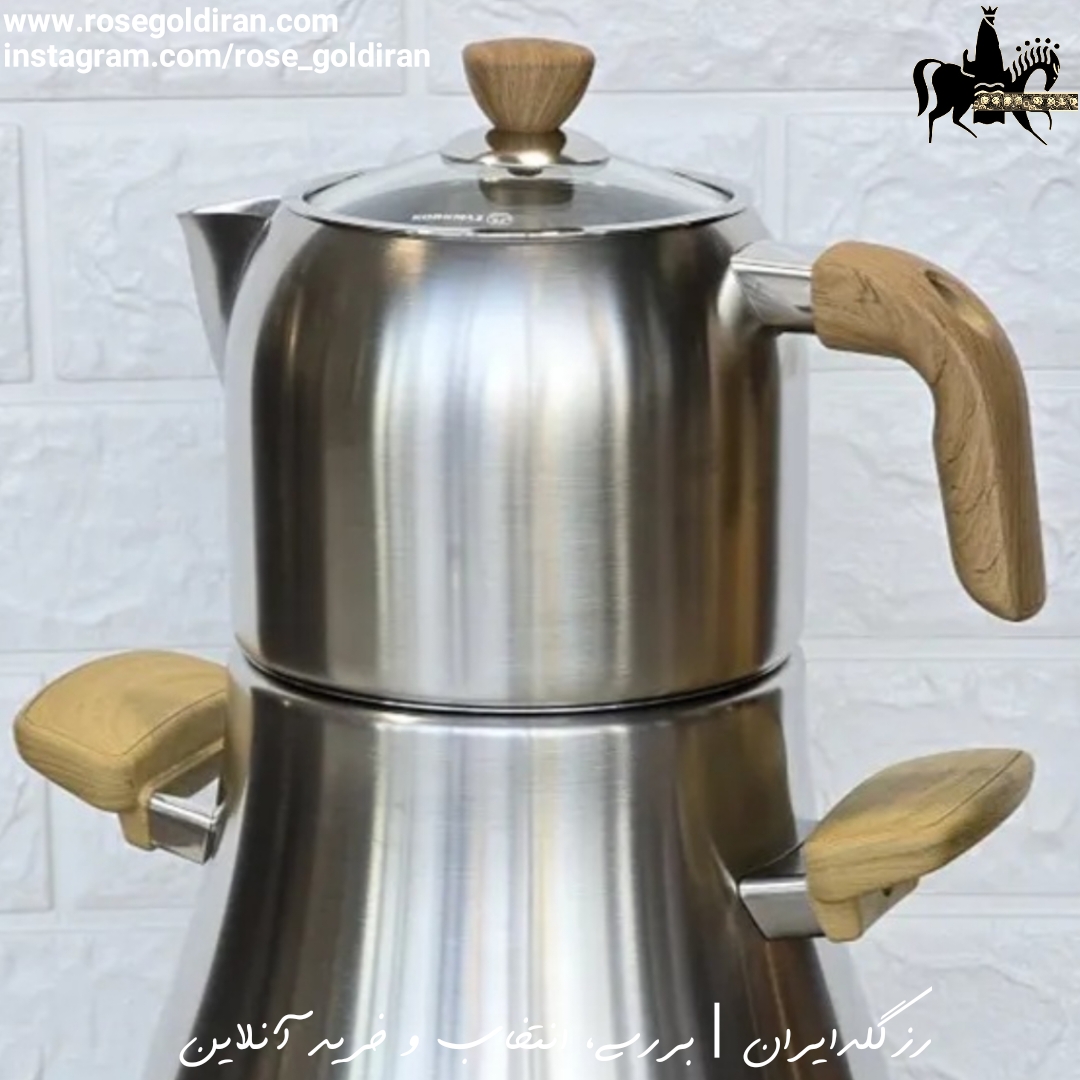 کتری قوری شیردار کرکماز مدل مونتانا پلاتینیوم (1.2+4.6 لیتر)