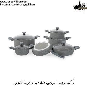 سرویس 11 پارچه نچسب ریوالد مدل یورک - طوسی