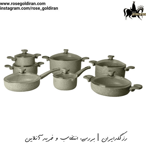 سرویس 14 پارچه نچسب ریوالد مدل یورک - بژ