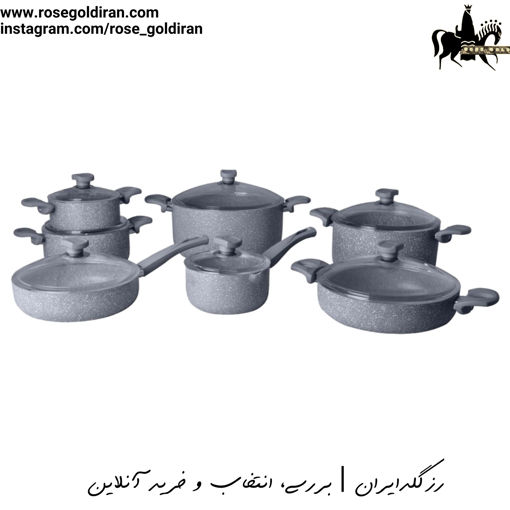 سرویس 14 پارچه نچسب ریوالد مدل یورک - طوسی