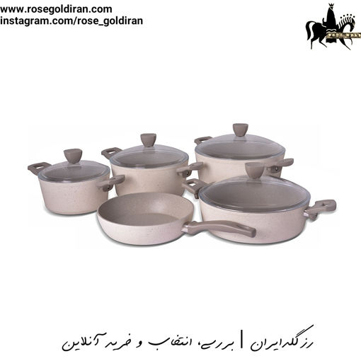 سرویس 9 پارچه نچسب ریوالد مدل پیرسون - کرم