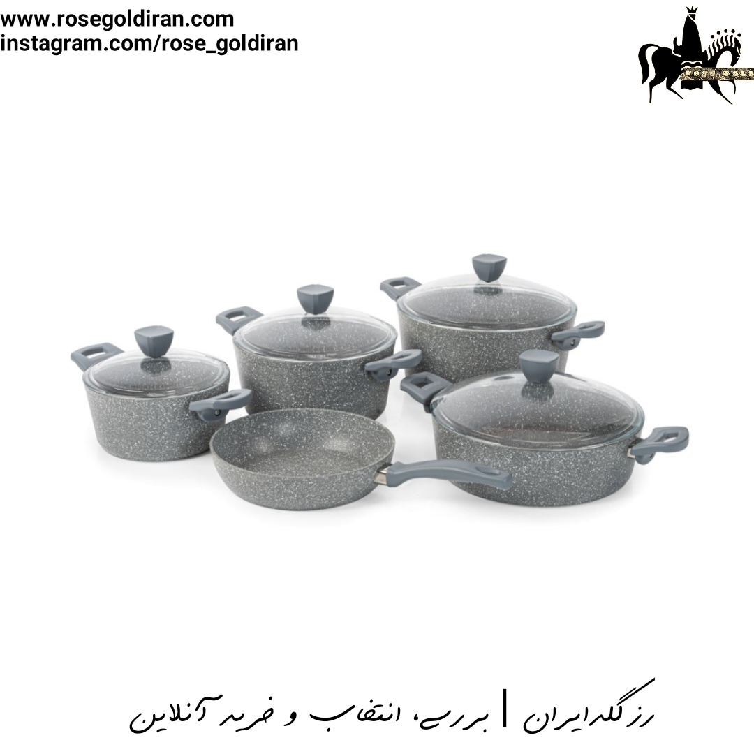 سرویس 9 پارچه نچسب ریوالد مدل پیرسون - طوسی