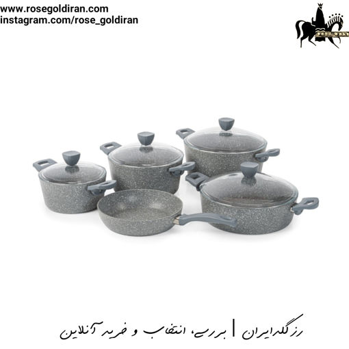 سرویس 9 پارچه نچسب ریوالد مدل پیرسون - طوسی