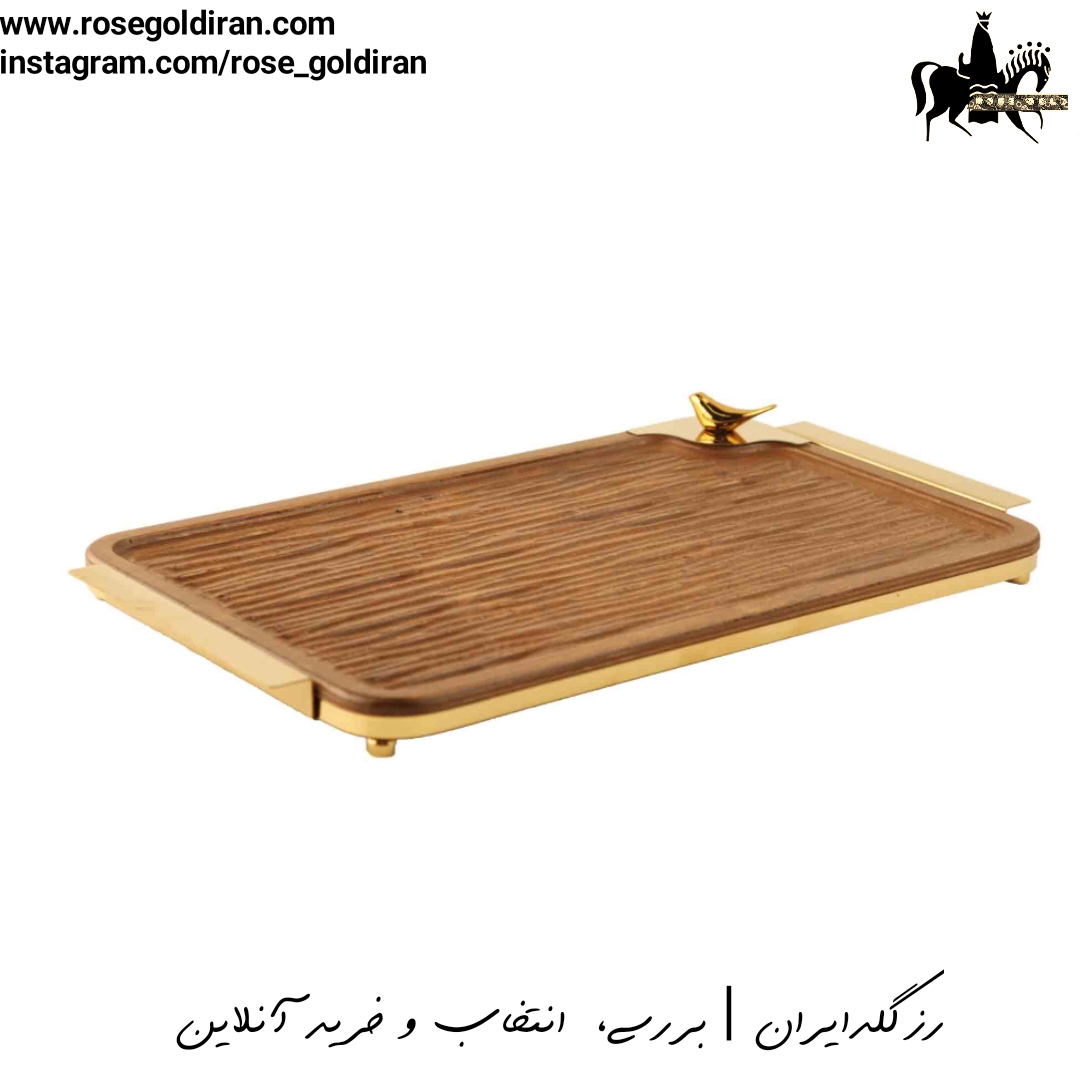 سینی مستطیل چوبی طرح دریا