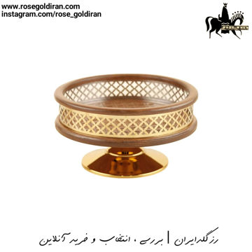 آجیل خوری چوبی گرد پایه دار طرح خشتی