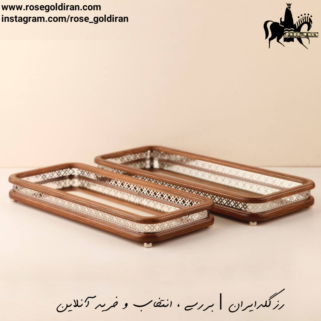 رولت خوری چوبی بزرگ طرح تابان سیلور