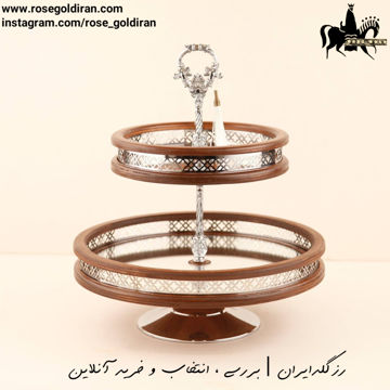 شیرینی خوری دو طبقه چوبی طرح تابان - سیلور