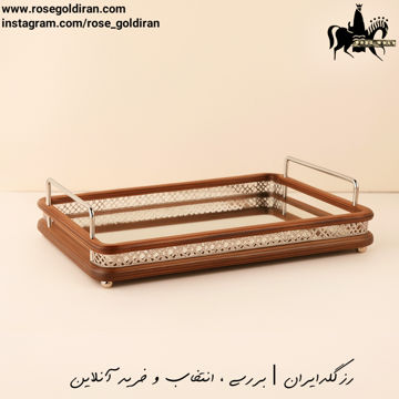 سینی مستطیل چوبی بزرگ طرح تابان سیلور