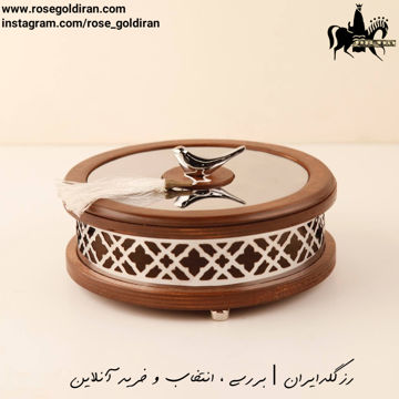 شکلات خوری چوبی درب دار طرح تابان سیلور