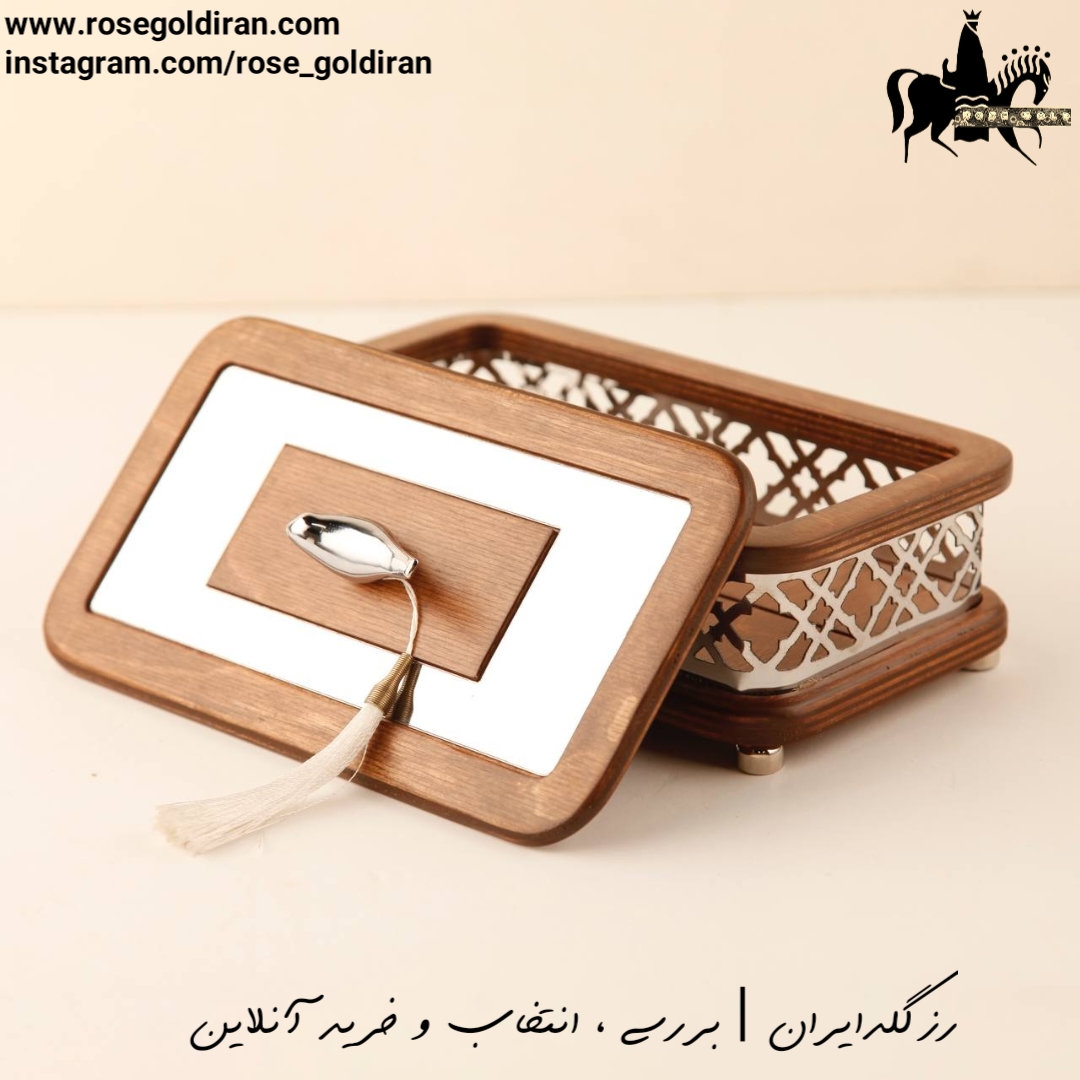 جای کارد و چنگال چوبی طرح تابان - سیلور