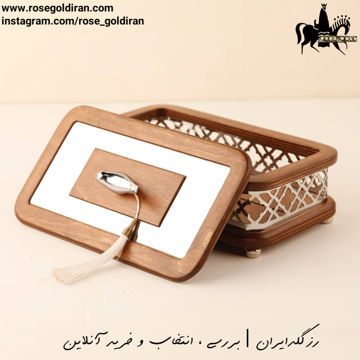 جای کارد و چنگال چوبی طرح تابان - سیلور