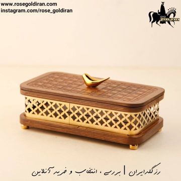 جای کارد و چنگال چوبی طرح خشتی