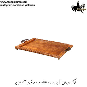 سینی مستطیل چوبی کوچک طرح لوتوس