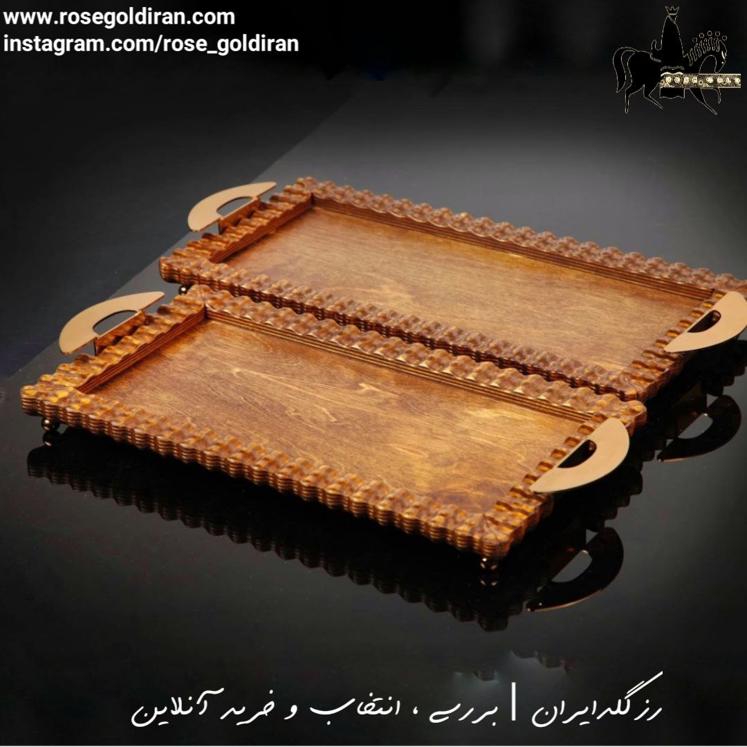 رولت خوری چوبی بزرگ طرح لوتوس