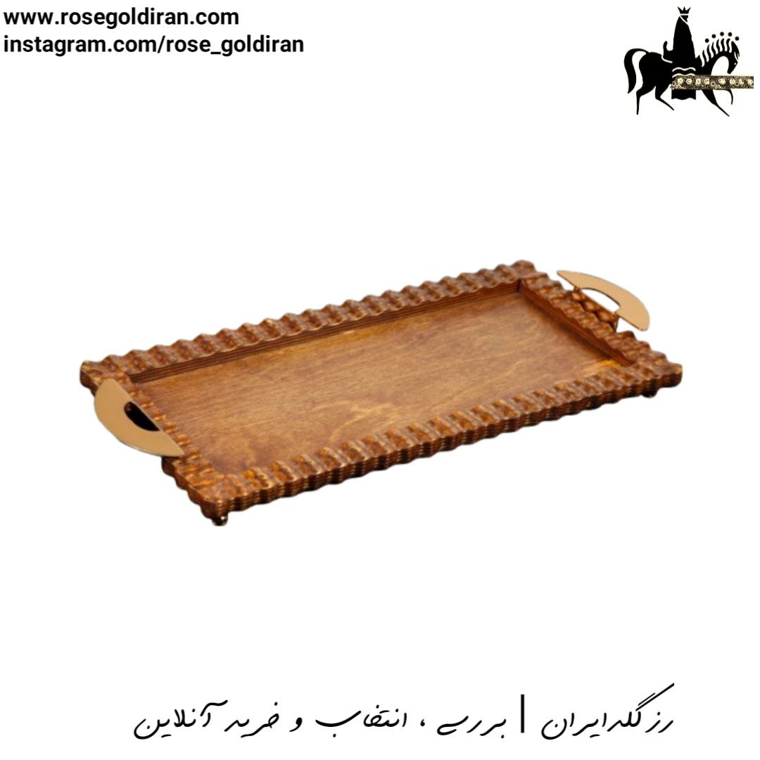 رولت خوری چوبی بزرگ طرح لوتوس