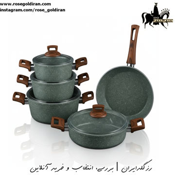 سرویس 9 پارچه نچسب سیوانا طرچ چوب - سبز