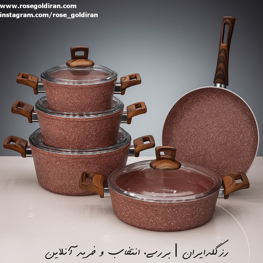 سرویس 9 پارچه نچسب سیوانا طرح چوب - زرشکی