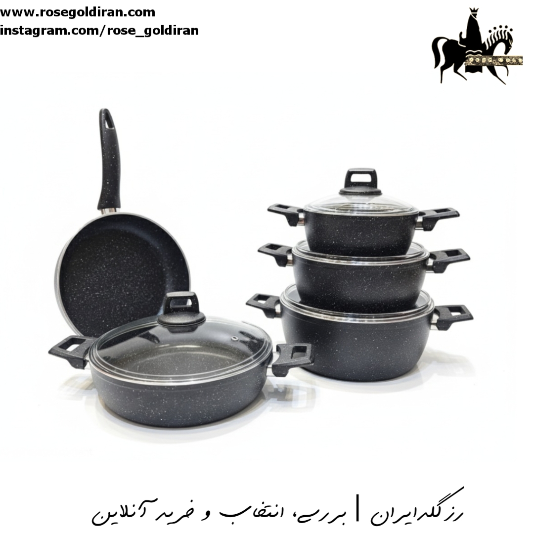 سرویس 9 پارچه نچسب سیوانا - مشکی 