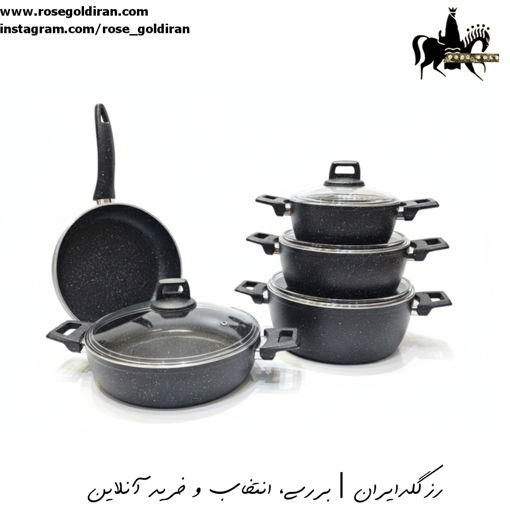 سرویس 9 پارچه نچسب سیوانا - مشکی