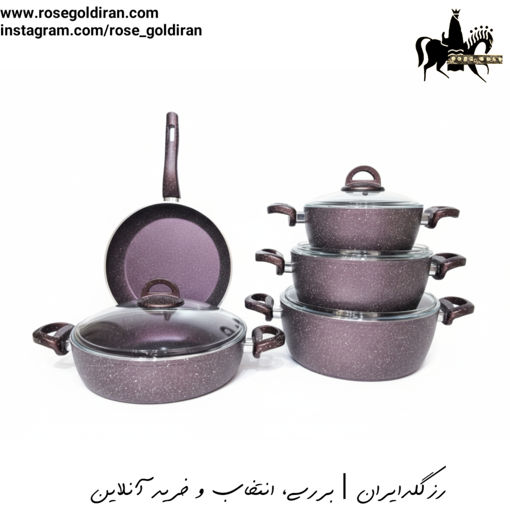 سرویس 9 پارچه نچسب سیوانا - بادمجانی