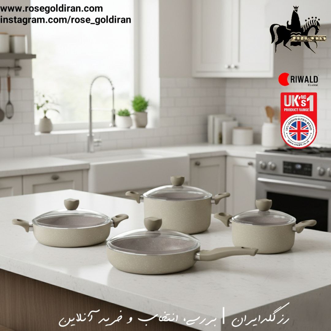 سرویس 8 پارچه نچسب ریوالد مدل پریستون - بژ