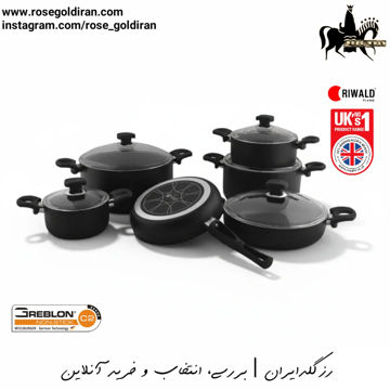 سرویس 11 پارچه نچسب ریوالد مدل یورک - مشکی ساده