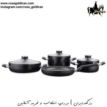 سرویس 7 پارچه نچسب کرکماز مدل لنا (مشکی)