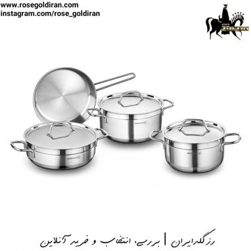 سرویس 7 پارچه استیل کرکماز مدل آلفارون