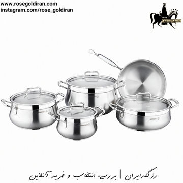 سرویس 9 پارچه استیل کرکماز مدل ایستیما