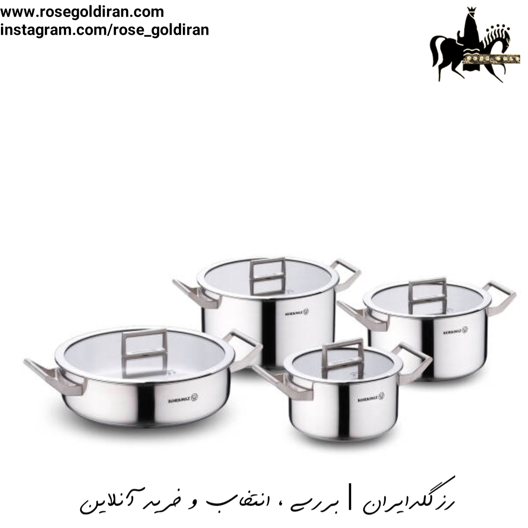 سرویس 8 پارچه استیل کرکماز مدل پلاتا