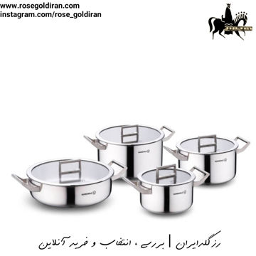 سرویس 8 پارچه استیل کرکماز مدل پلاتا