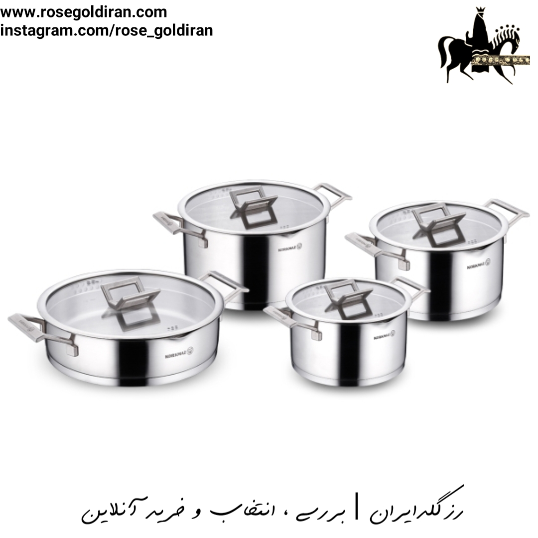 سرویس 8 پارچه استیل کرکماز مدل اینو وا