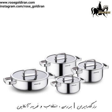 سرویس 8 پارچه استیل لیزری کرکماز مدل سیلورا