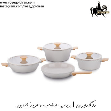 سرویس 7 پارچه نچسب کرکماز مدل سراویتا (وانیلی)