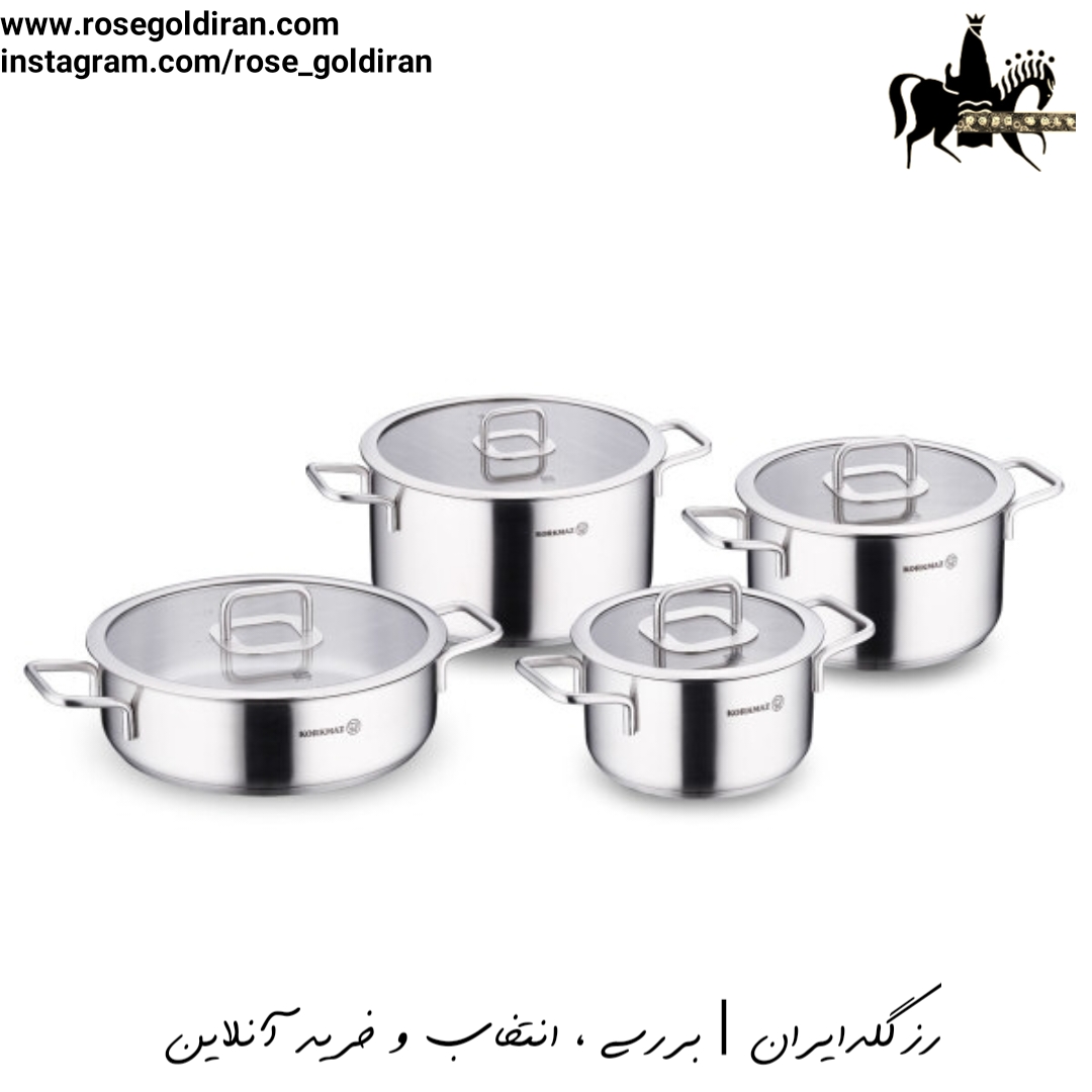 سرویس 8 پارچه استیل کرکماز مدل استلا